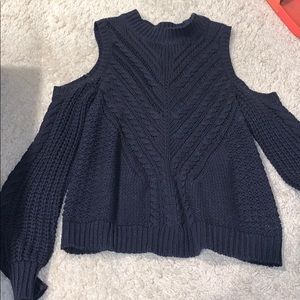 AEROPOSTALE COLD SHOULDER KNIT TOP